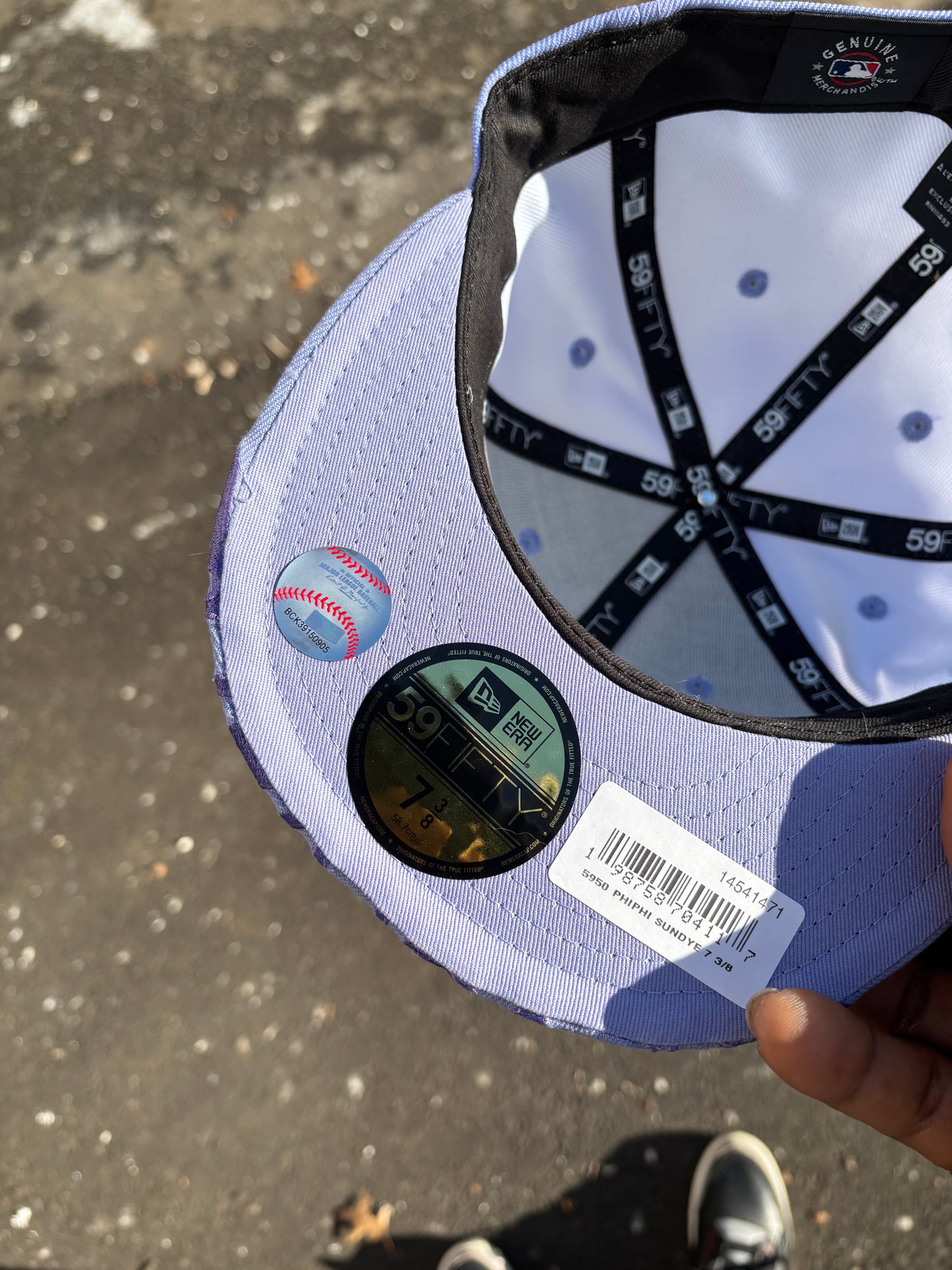 Philadelphia Phillies Fitted Hat (The Lavender Flame) Size 7 3/8