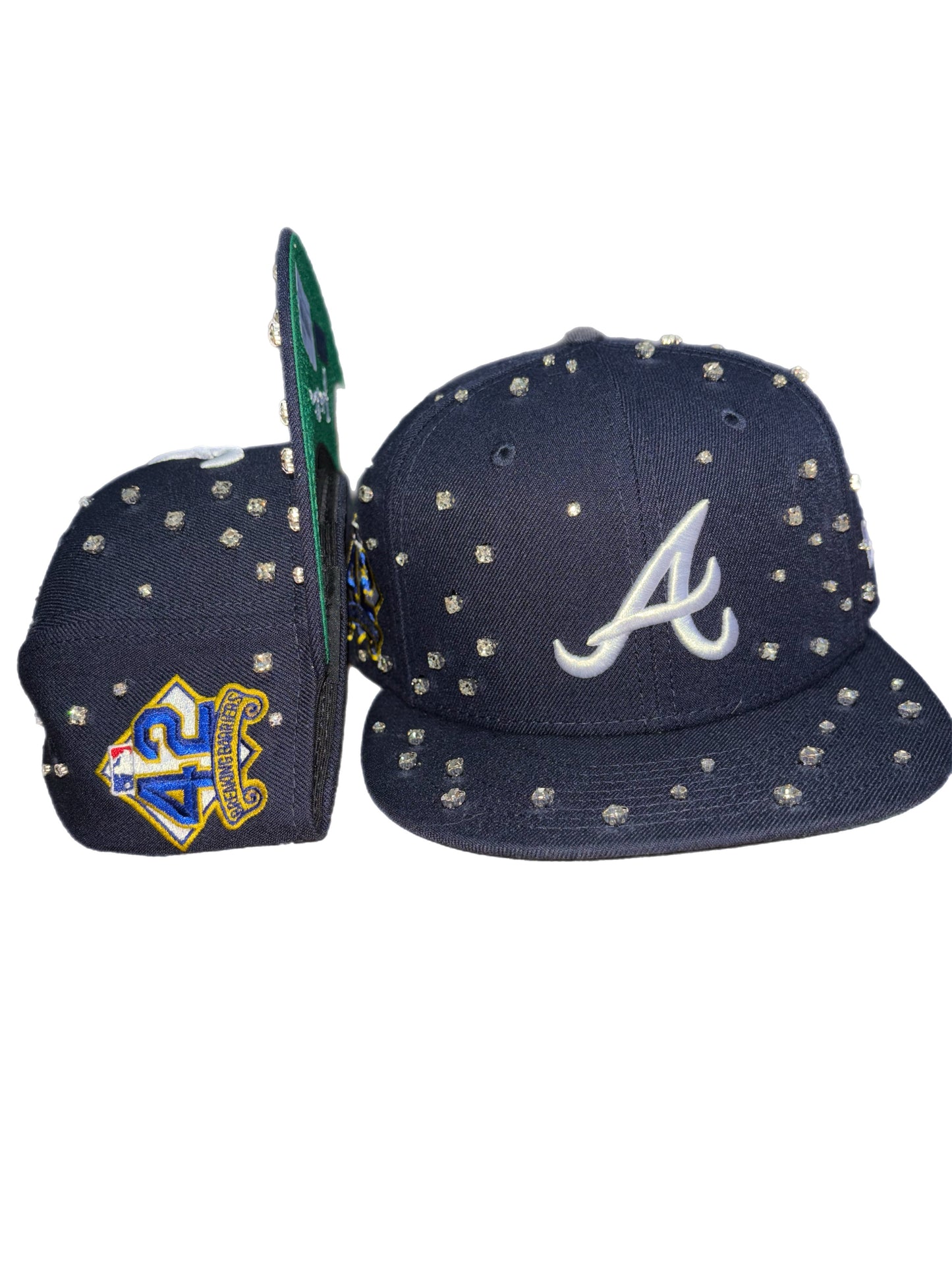 Atlanta Braves Iced out diamond Fitted hats