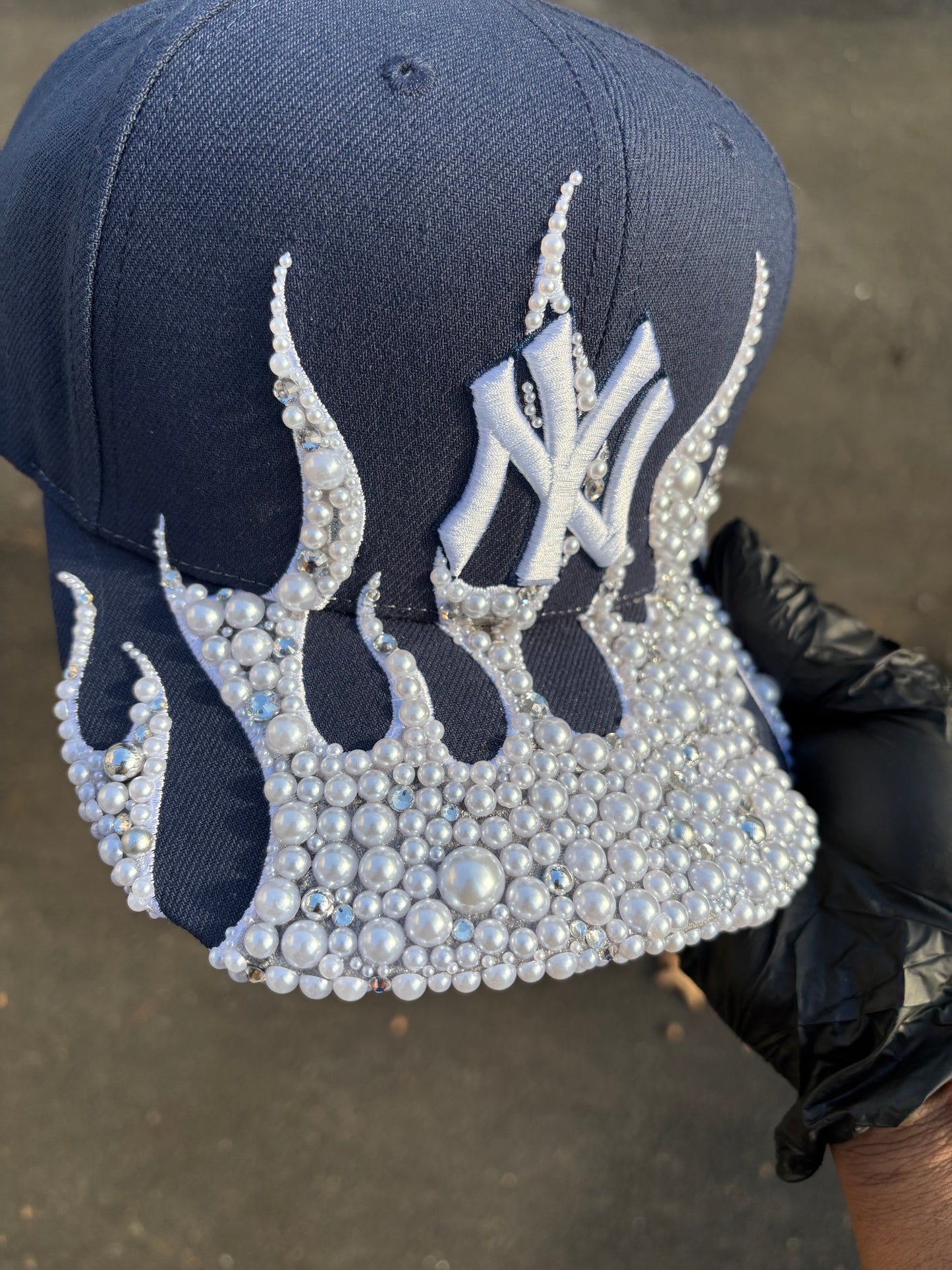 New York Yankees SnapBack Ice Pearl Flames