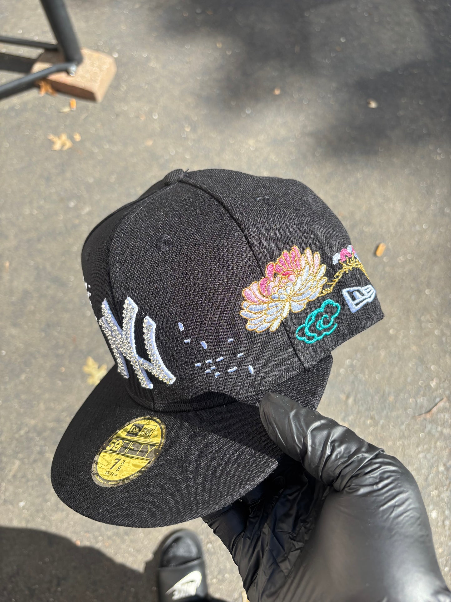 New York Yankees Iced out Fitted hats (Flowers)