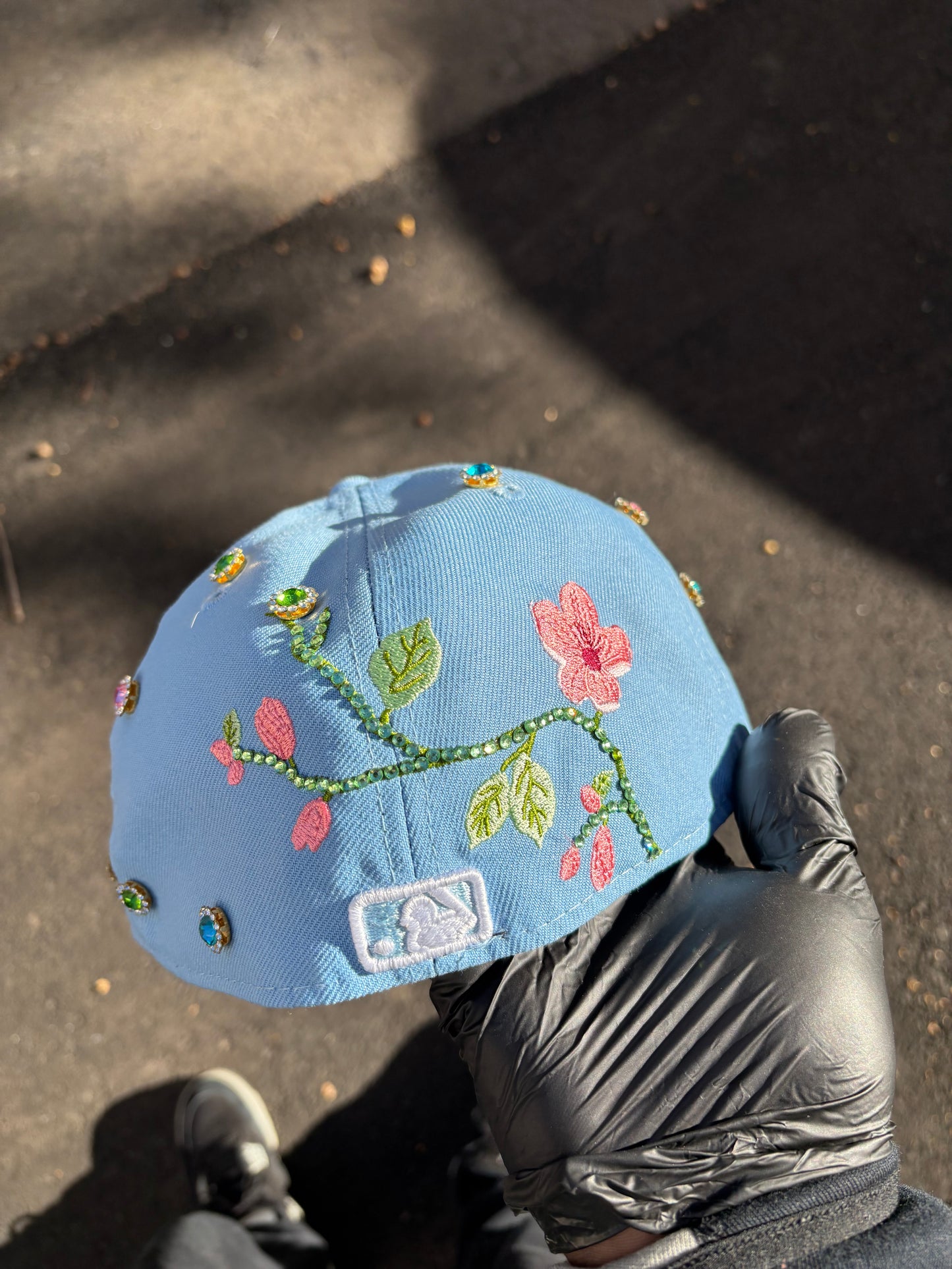 Los Angeles Dodgers Iced out Fitted hats (Flowers)