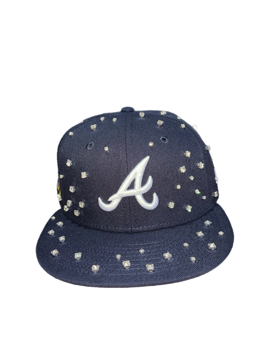 Atlanta Braves Iced out diamond Fitted hats