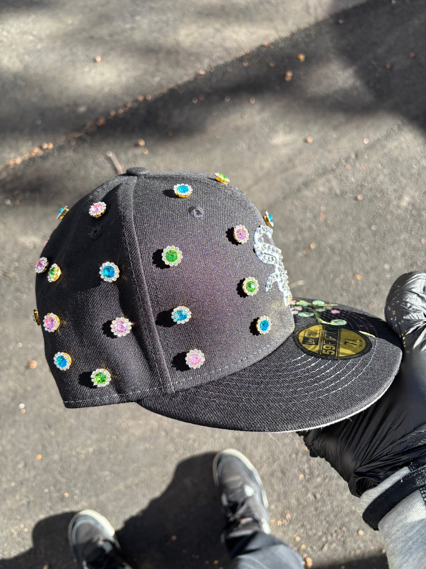 Chicago White Sox Iced out Fitted hats (Flowers)