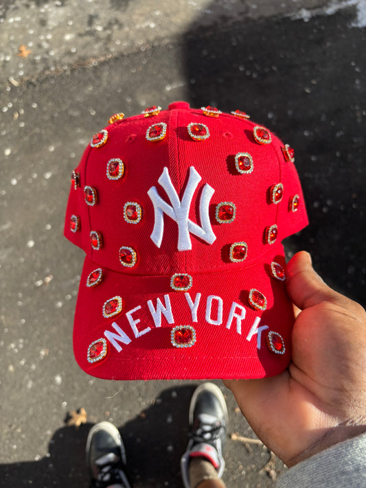 New York Yankees SnapBack Red Crown NY