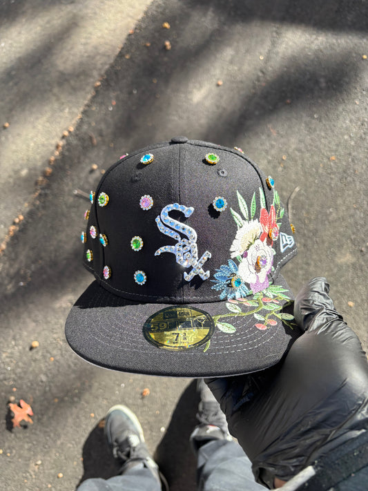 Chicago White Sox Iced out Fitted hats (Flowers)