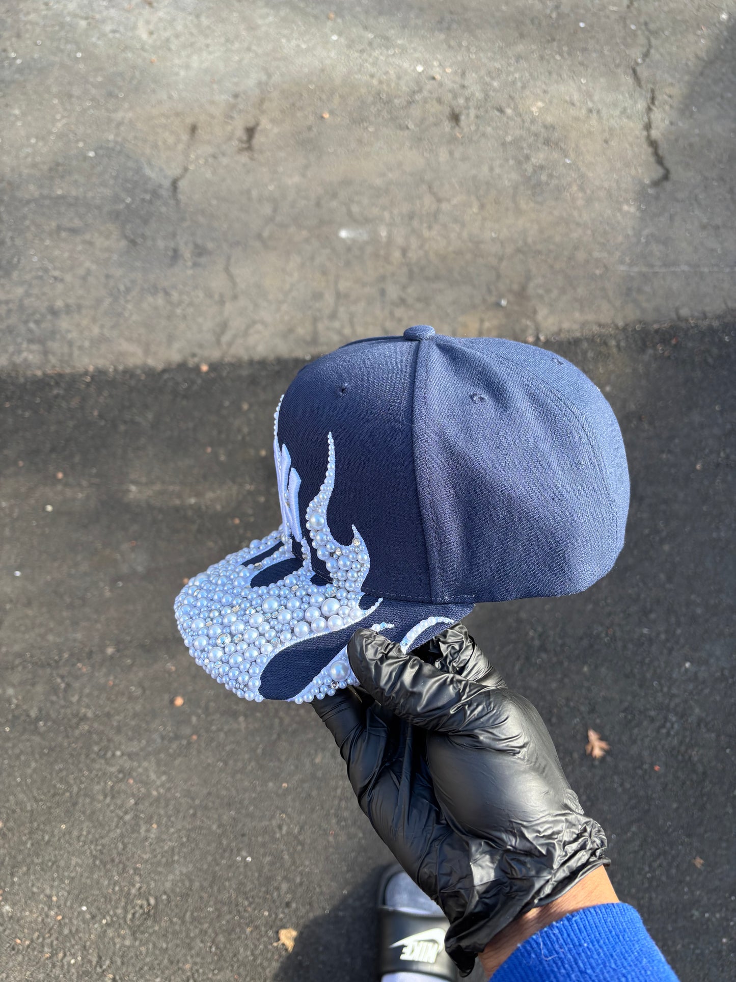 New York Yankees SnapBack Ice Pearl Flames