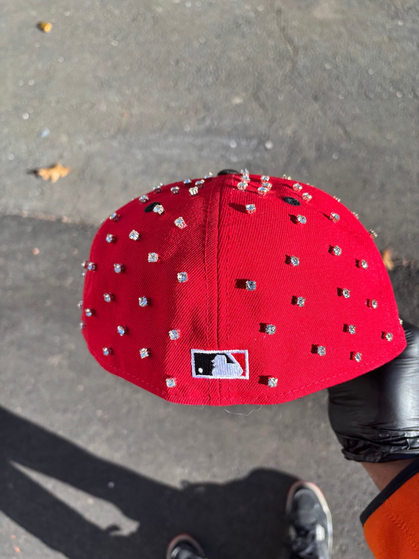 New York Yankees Iced out Fitted hats (Ruby ice)