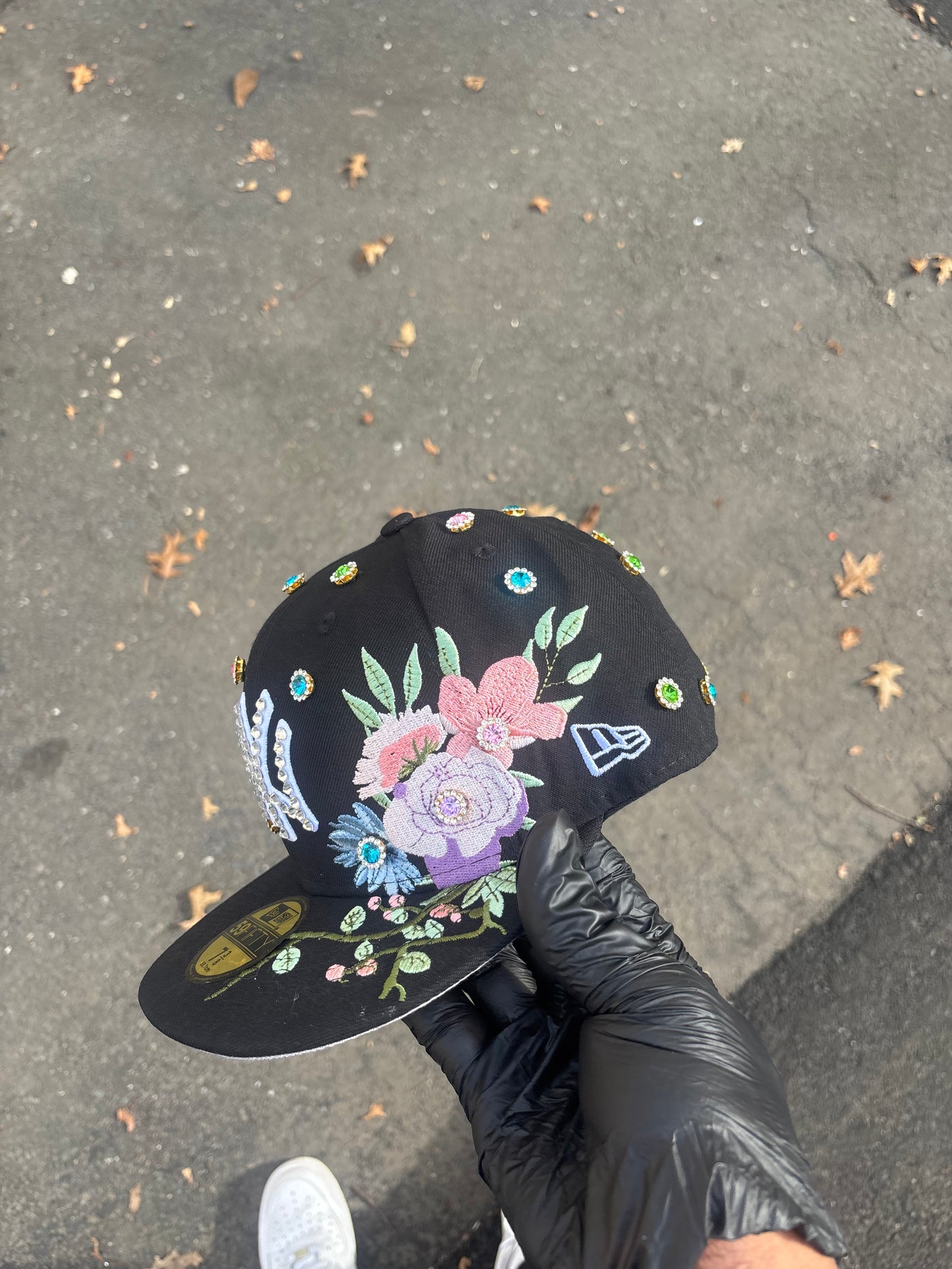 New York Yankees Iced out Fitted hats (Flowers)