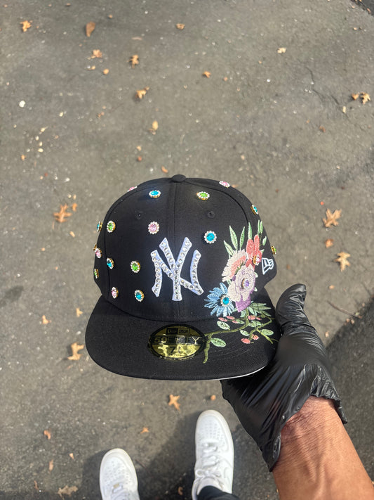 New York Yankees Iced out Fitted hats (Flowers)