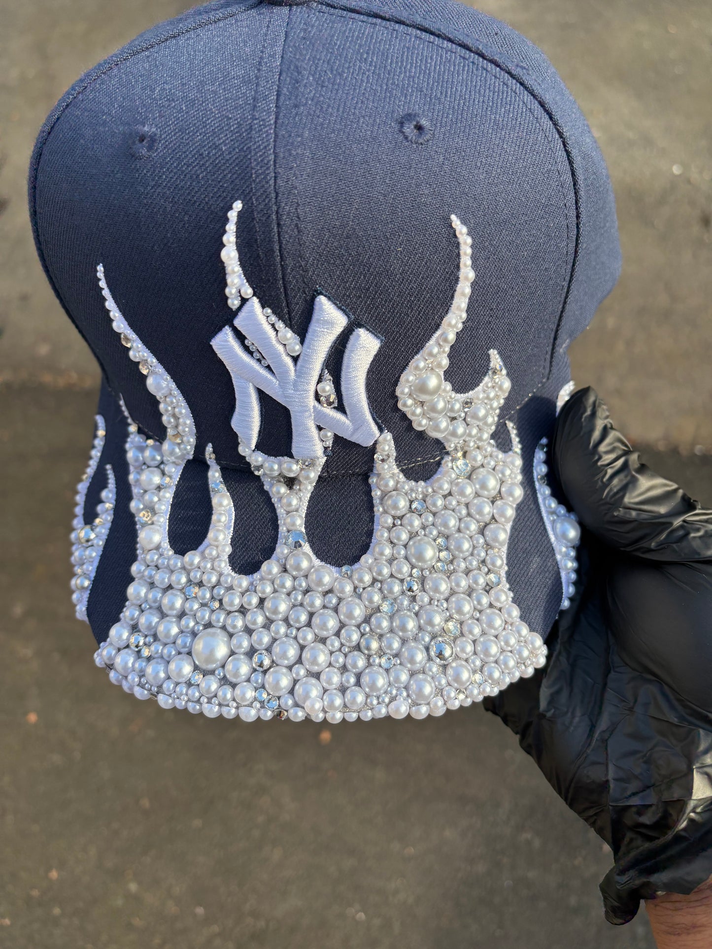 New York Yankees SnapBack Ice Pearl Flames