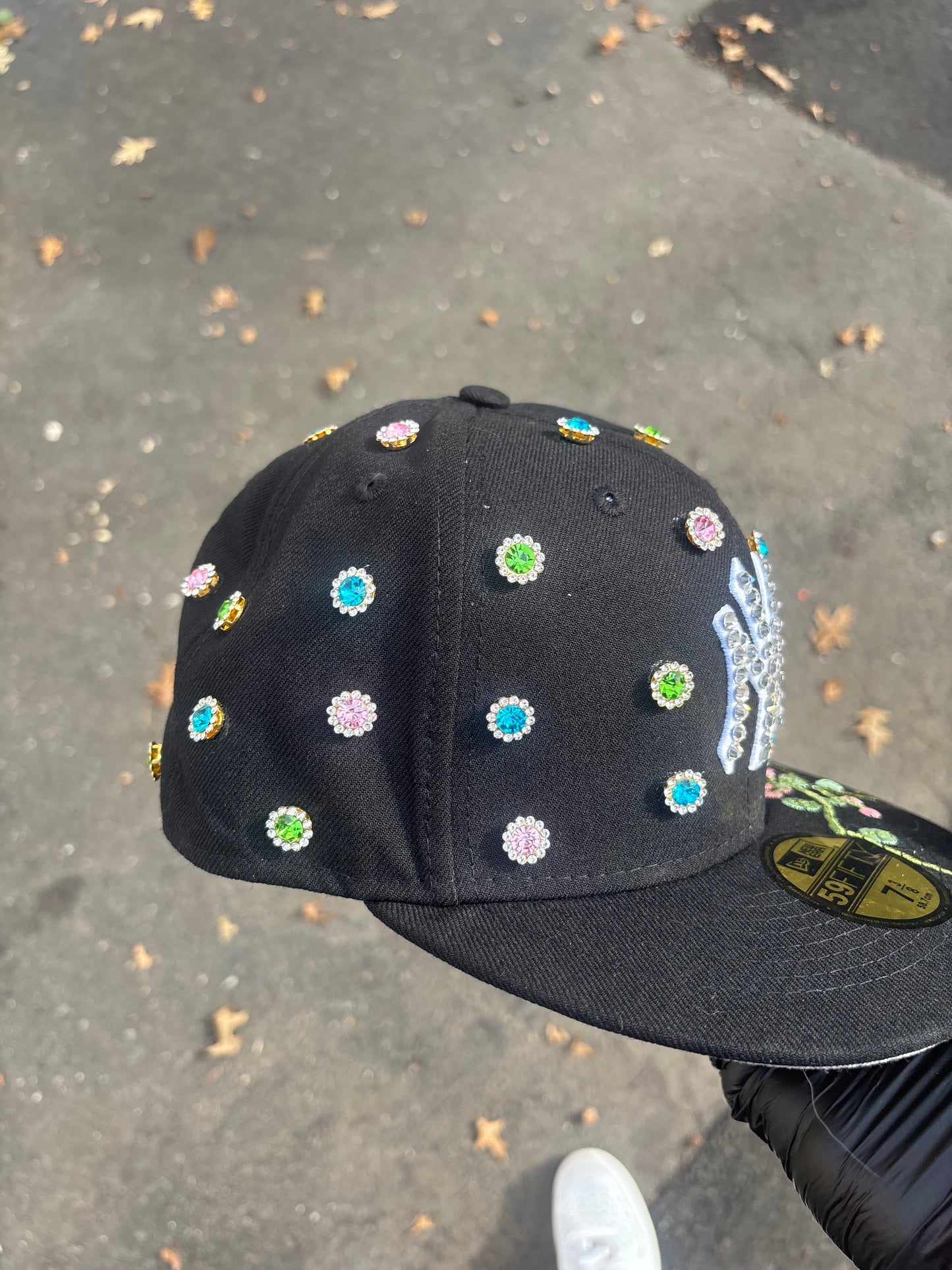 New York Yankees Iced out Fitted hats (Flowers)