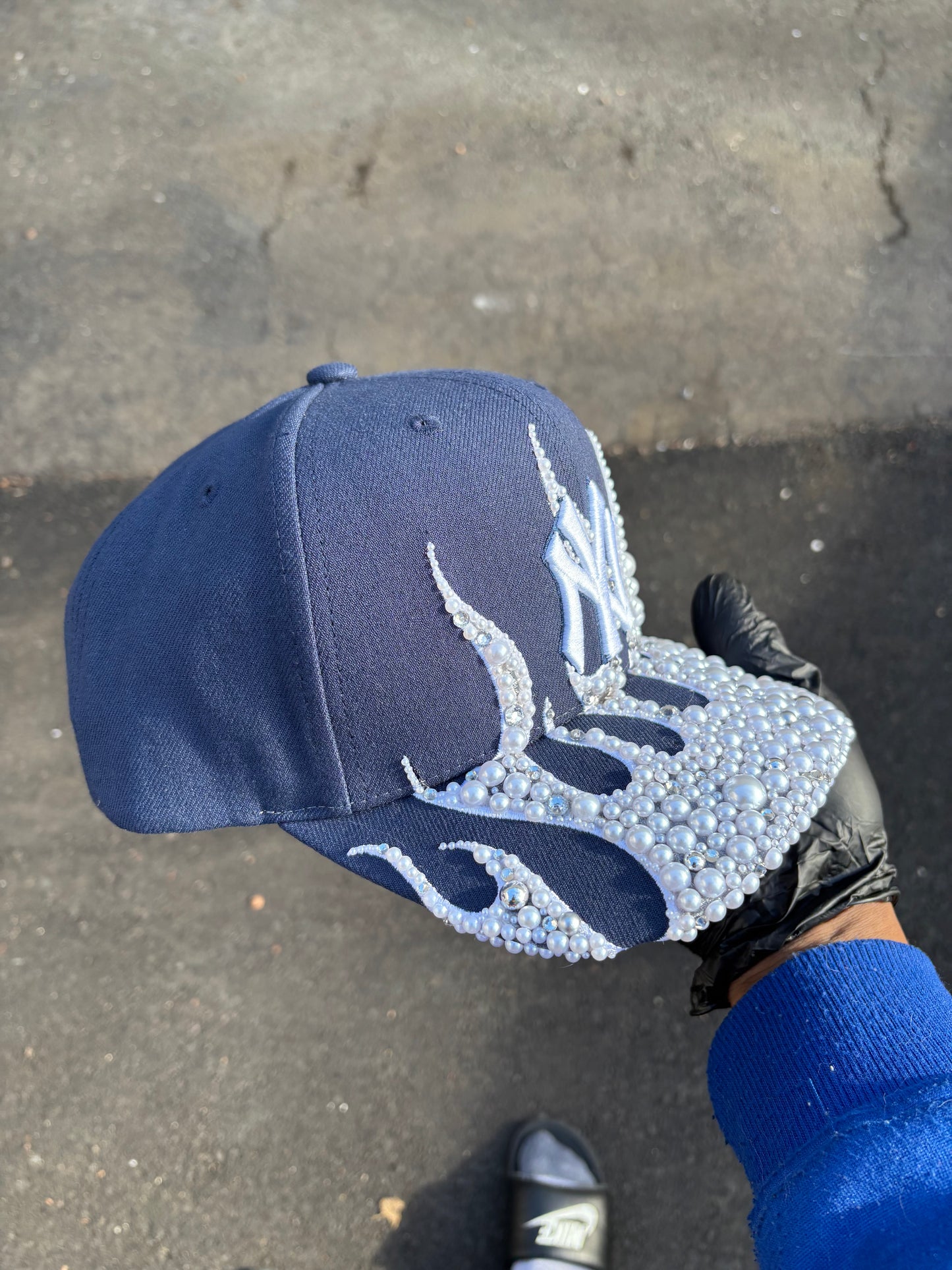 New York Yankees SnapBack Ice Pearl Flames
