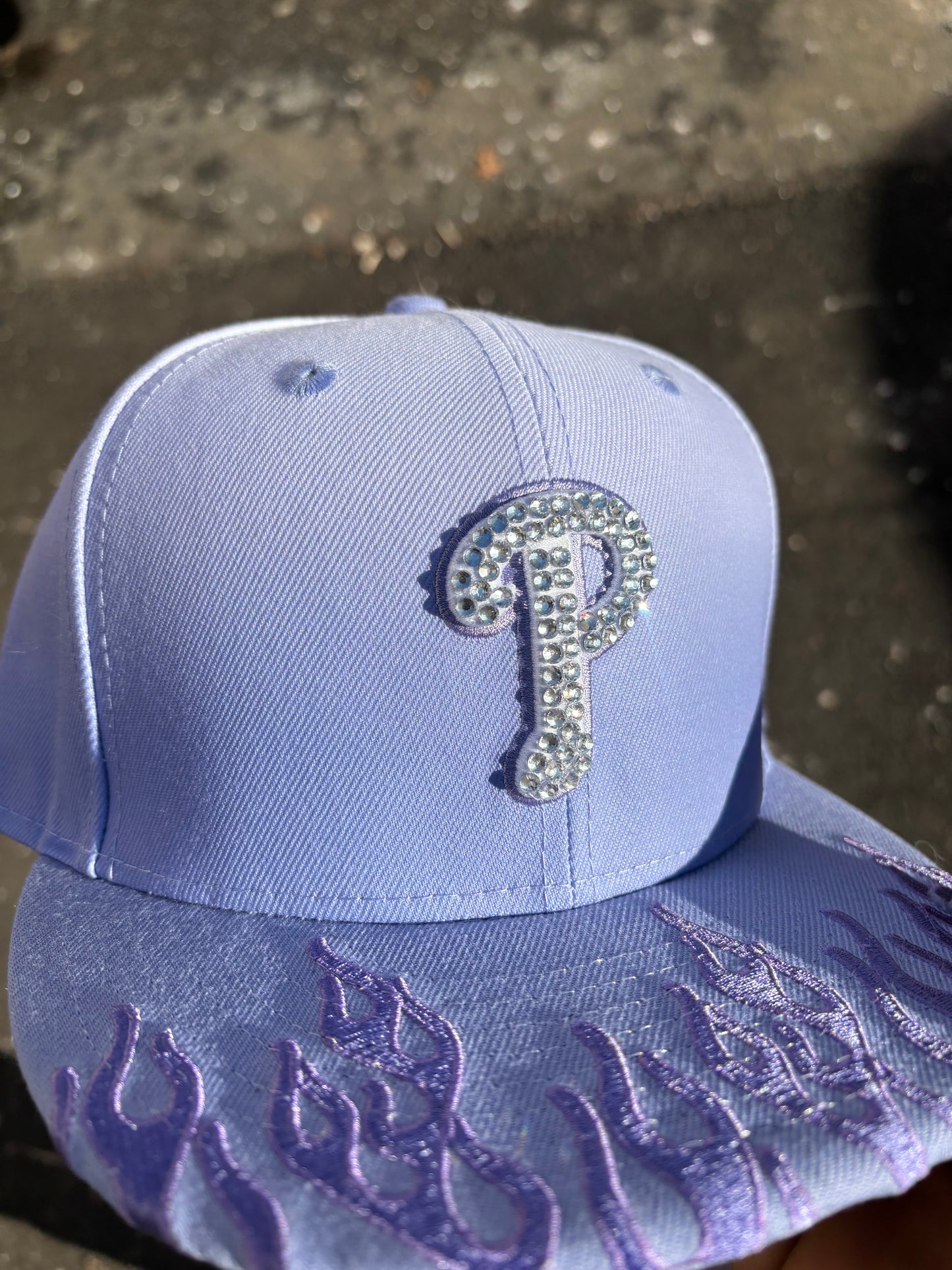 Philadelphia Phillies Fitted Hat (The Lavender Flame) Size 7 3/8