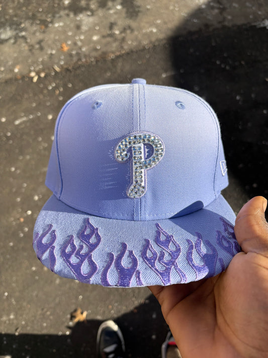 Philadelphia Phillies Fitted Hat (The Lavender Flame) Size 7 3/8