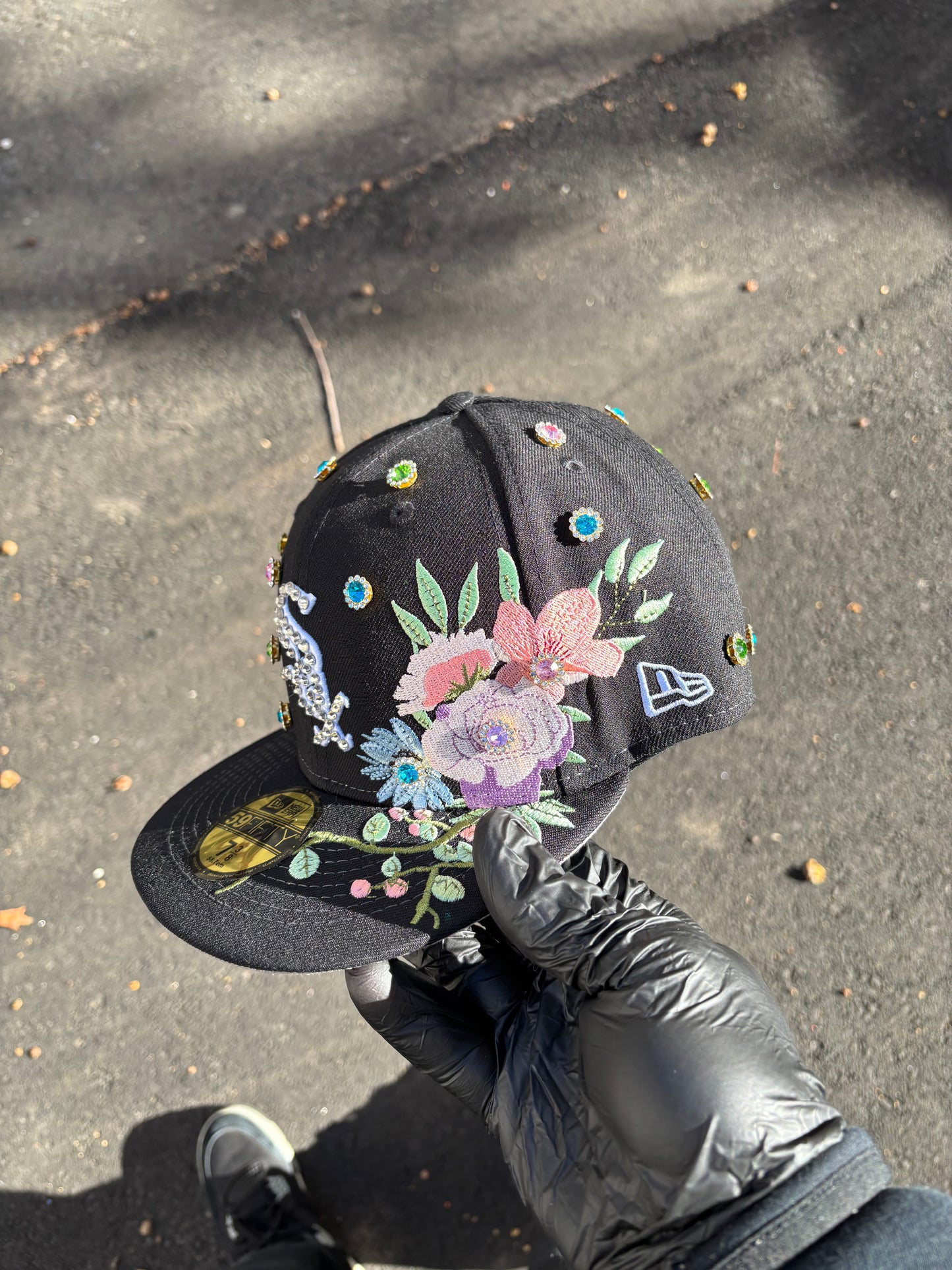 Chicago White Sox Iced out Fitted hats (Flowers)