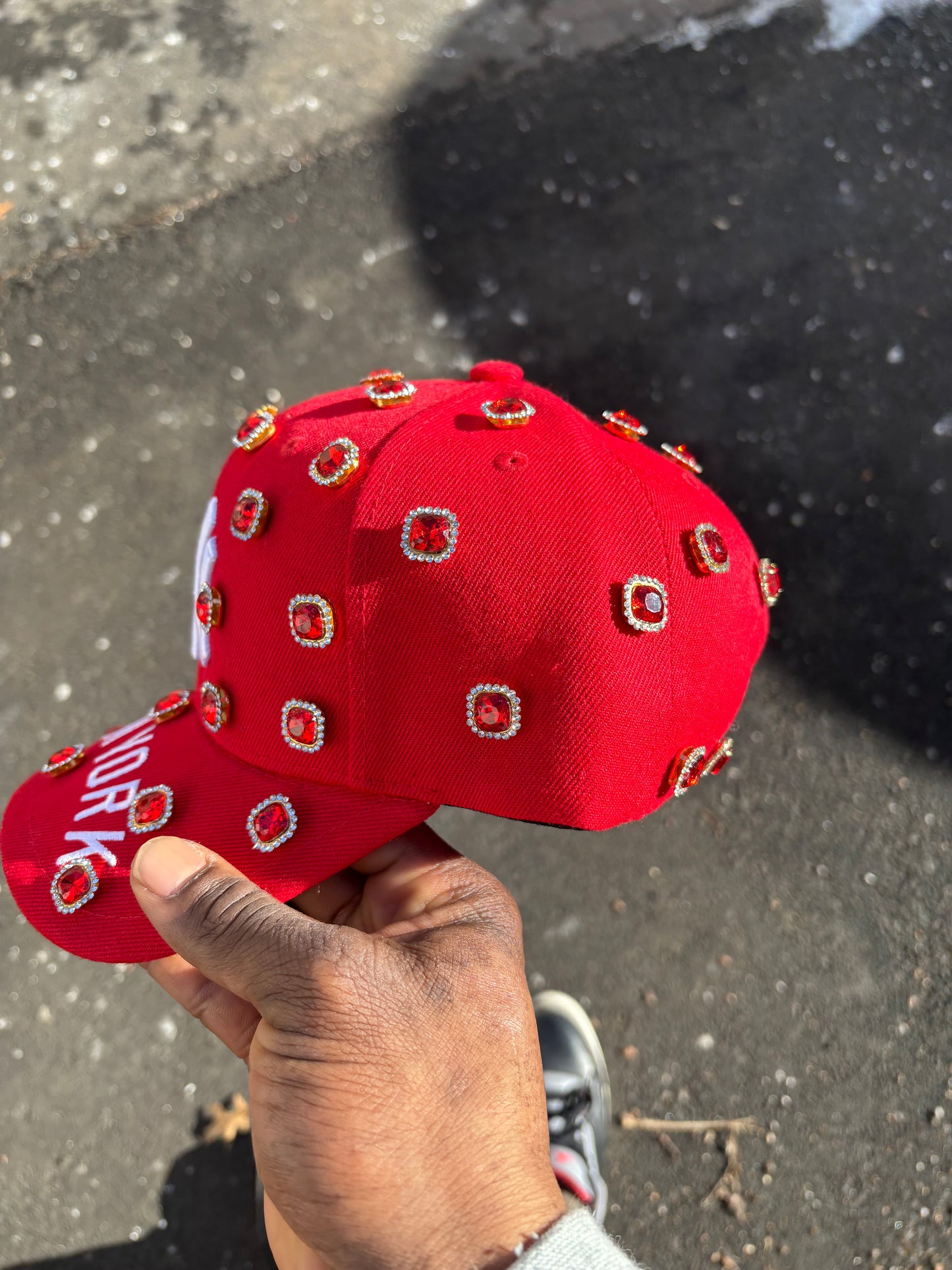 New York Yankees SnapBack Red Crown NY