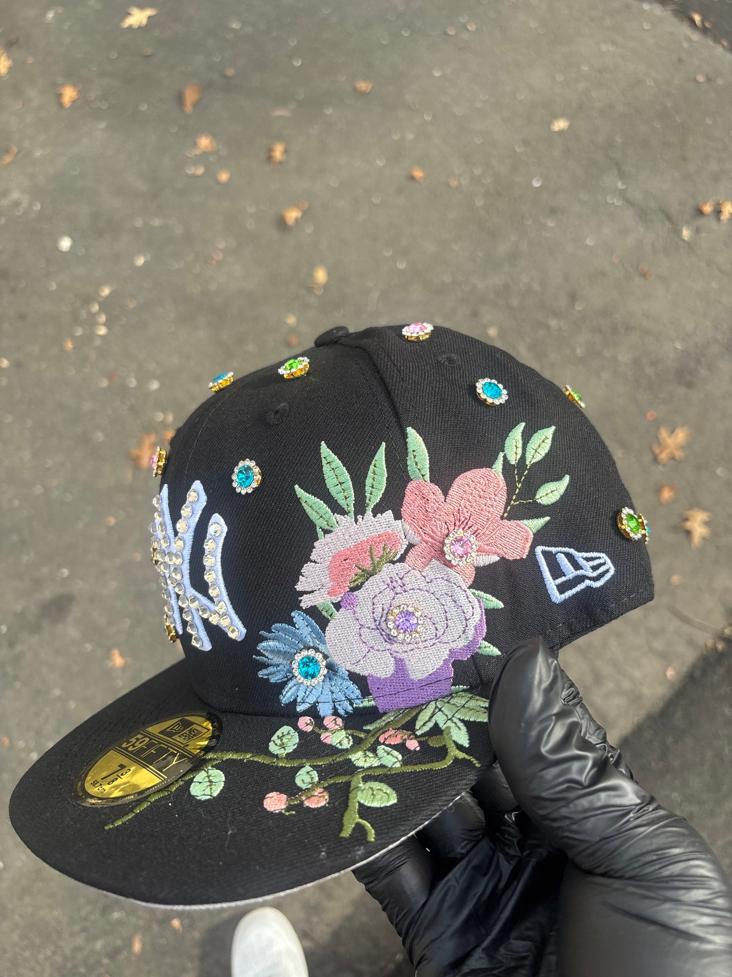 New York Yankees Iced out Fitted hats (Flowers)