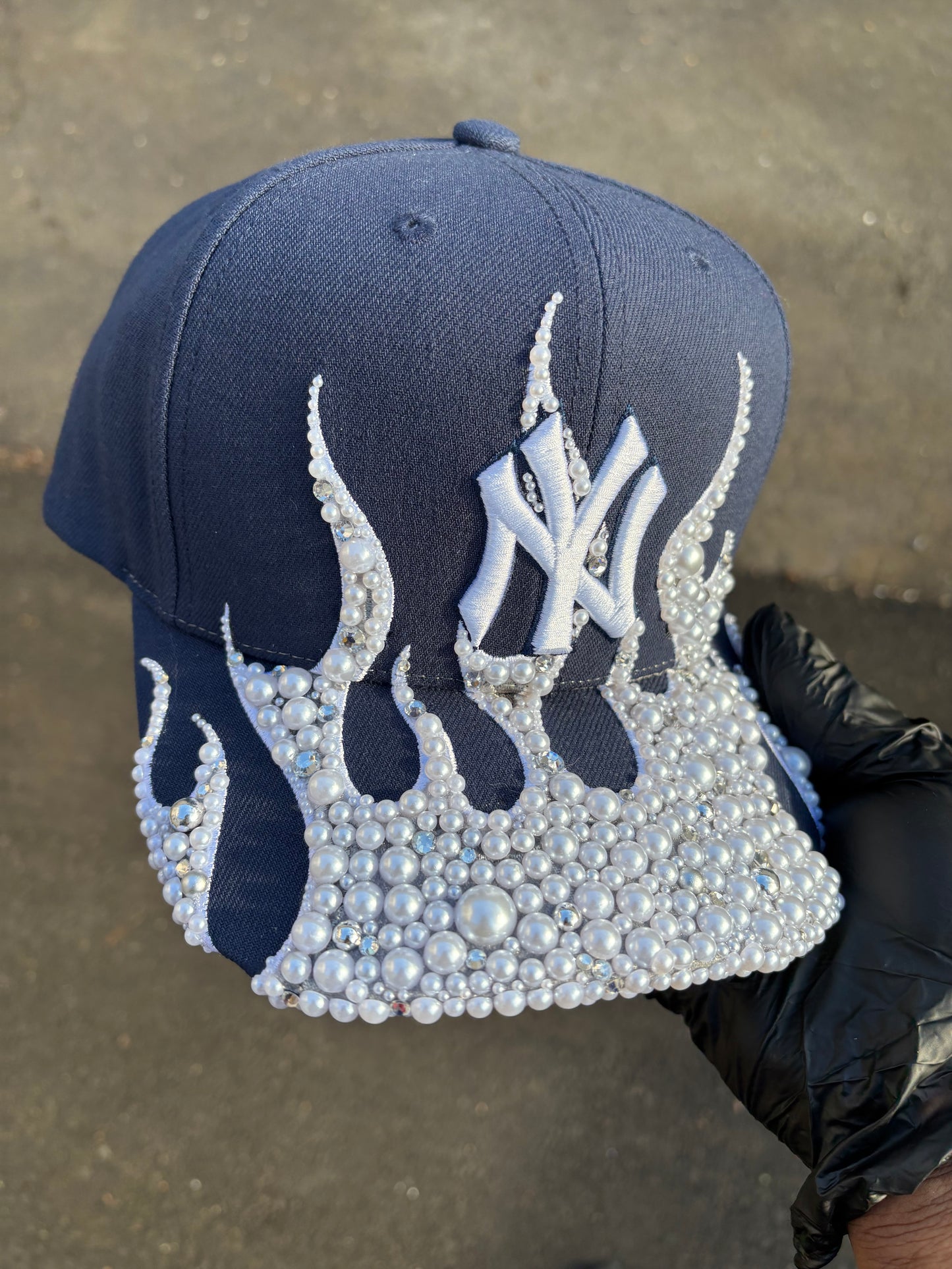 New York Yankees SnapBack Ice Pearl Flames