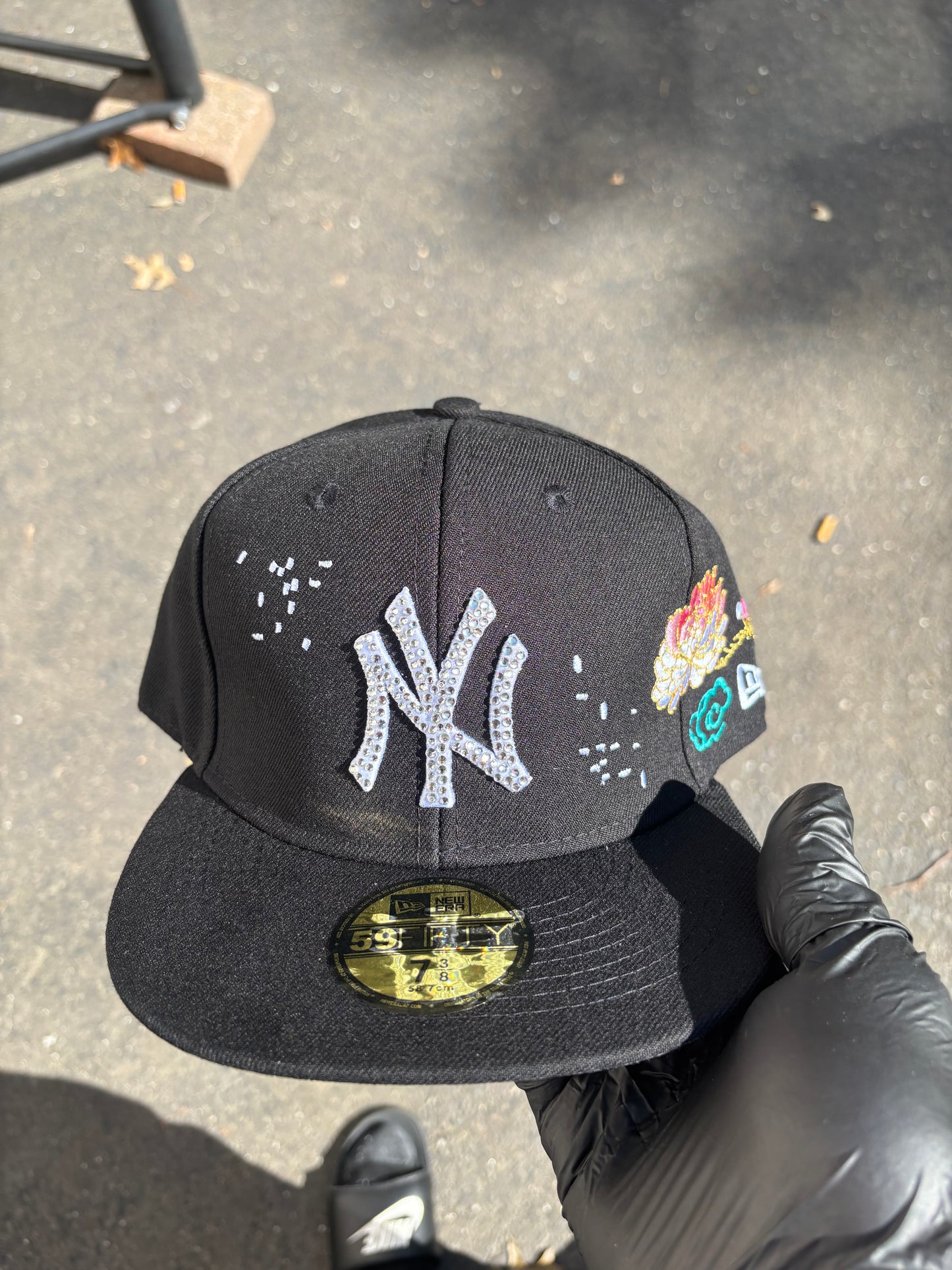 New York Yankees Iced out Fitted hats (Flowers)